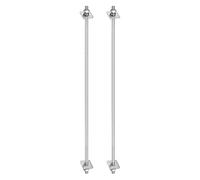 sourcing map 2Pcs M8x350mm 304 Stainless Steel Double End Threaded Stud Screw Bolt with Nuts, Square Flat Washers & Spring Washers for House Maintenance, Silver Tone