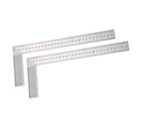 sourcing map 2Pcs Machinist Precision Square Ruler 12" 90 Degree Stainless Steel Engineer Squares L-Type Metal Right Angle Ruler Framing Tool for Professional Carpentry and Woodworking, Silver