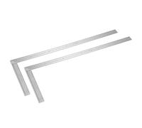 sourcing map 2Pcs Machinist Precision Square Ruler 24" 90 Degree Silver | Stainless Steel Engineer Squares L-Type Metal Right Angle Ruler,Framing Tool for Professional Carpentry and Woodworking