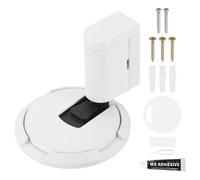 sourcing map 2Pcs Magnetic Door Stopper, Silent Magnetic Floor Door Stop with Adhesive, Mechanical Floor Door Stop Shock Absorbing for Bedroom Office Bathroom, White