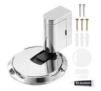 sourcing map 2Pcs Magnetic Door Stopper, Silent Magnetic Floor Door Stop with Adhesive, Mechanical Floor Door Stop Shock Absorbing for Bedroom Office Bathroom, Silver