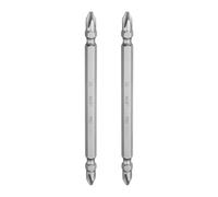 sourcing map 2pcs Magnetic Double Ended Screwdriver Bit 6mm PH2 4.33" Length 1/4" Hex Shank S2 Steel Two Sided Phillips Cross Screw Driver Bit