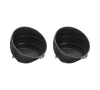sourcing map 2pcs Magnetic Nut Cup Set 6" Cup Diameter Magnetic Parts Tray Holder ABS Plastic Parts Organizer Kit for Holding Socket Screw Nuts Bolts Pin Washers Metal Parts, Black