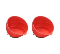 sourcing map 2pcs Magnetic Nut Cup Set 6" Cup Diameter Magnetic Parts Tray Holder ABS Plastic Parts Organizer Kit for Holding Socket Screw Nuts Bolts Pin Washers Metal Parts, Red