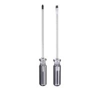 sourcing map 2pcs Magnetic Phillips Slotted Screwdriver 5x150mm Rod PH2 Cross Head 5.5mm Flat Head Screw Driver with Non-Slip Handle for Appliances Repair Improvement, Black