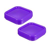 sourcing map 2pcs Magnetic Pin Cushion Square Plastic Magnetic Sewing Pin Holder Storage Case Needle Cushion Tool for Sewing DIY Projects, Purple