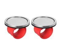 sourcing map 2pcs Magnetic Pin Holder Wristband Circle Wrist Sewing Pincushion Silicone Strap Bracelet for Sewing Quilting, Red