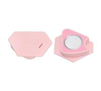 sourcing map 2Pcs Magnetic Seam Guide for Sewing Machine, 5.7cm Polygonal Hemmer Guide with Scale, Magnet Hem Gauge for Universal Sewing Supplies and Accessories, Pink