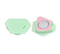sourcing map 2Pcs Magnetic Seam Guide for Sewing Machine, 5.7cm Polygonal Hemmer Guide with Scale, Magnet Hem Gauge for Universal Sewing Supplies and Accessories, Green