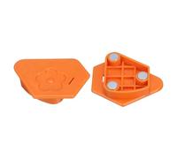 sourcing map 2Pcs Magnetic Seam Guide for Sewing Machine, 6cm Polygonal Hemmer Guide with Scale, Magnet Hem Gauge for Universal Sewing Supplies and Accessories, Orange
