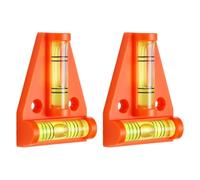 sourcing map 2pcs Magnetic t Type RV Levelers Dual-Function Bubble Spirit Levels Little Measuring Layout Tools with Screws Mounting Hole for Trailer Carpentry Picture Frame, Orange