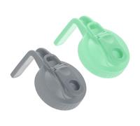 sourcing map 2Pcs Mason Jar Pour Spout Lid, Mason Jar Lids Wide Mouth Airtight Flip Cap Lids with Handle for Drinking Salad Dressing and Food Storing, Gray/Cyan