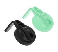 sourcing map 2Pcs Mason Jar Pour Spout Lid, Mason Jar Lids Wide Mouth Airtight Flip Cap Lids with Handle for Drinking Salad Dressing and Food Storing, Black/Cyan