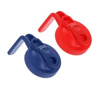 sourcing map 2Pcs Mason Jar Pour Spout Lid, Mason Jar Lids Wide Mouth Airtight Flip Cap Lids with Handle for Drinking Salad Dressing and Food Storing, Red/Blue