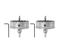 sourcing map 2pcs Metal Hole Saw Carbide Cutter 90mm / 3.5" Dia for Stainless Steel, Metal, Aluminum Alloy, Copper, Brass, Plastic