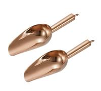 sourcing map 2pcs Metal Ice Scoop, 8.3 Inch Stainless Steel Ice Scooper for Kitchen Party Bar Wedding Use, Rose Gold