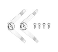sourcing map 2Pcs Metal Lid Support Hinges, 5.63" x 1.14" Foldable Lid Stay Safety Hinges with Screws, Rotatable Support Hinges for Jewelry Box Cosmetic Box Wooden Box Cabinet, Silver