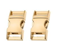 sourcing map 2pcs Metal Quick Side Release Buckles 1-1/4"(31.6mm) Zinc Adjustable Quick Release Buckle Replacement Snaps Clips Clasps for Backpack Straps Fanny Pack Dog Collars, Light Gold