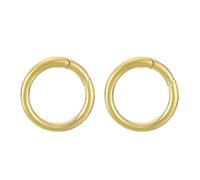sourcing map 2Pcs Metal Spring O Rings 0.87"(22mm), Brass Spring Keyring Buckles 4mm Round Snap Buckle for Keychains Purse Handbag DIY Accessory