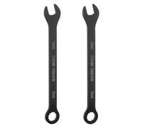sourcing map 2pcs Metric Combination Wrench 10mm CR-V Steel 12-Point Box & Open End Double Ended Wrenches Spanners Tools for Household Automotive Machinery DIY Repair, Black