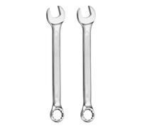sourcing map 2Pcs Metric Combination Wrench 18mm Open End & 15-Degree Offset 12-Point Box End Chrome Vanadium Steel Industrial Grade Double Ended Wrenches Spanners Tools