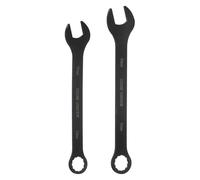 sourcing map 2pcs Metric Combination Wrench 22/24mm CR-V Steel 12-Point Box & Open End Double Ended Wrenches Spanners Tools for Household Automotive Machinery DIY Repair, Black