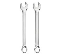 sourcing map 2Pcs Metric Combination Wrench 26mm Open End & 15-Degree Offset 12-Point Box End Chrome Vanadium Steel Industrial Grade Double Ended Wrenches Spanners Tools