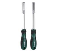 sourcing map 2pcs Metric Nut Driver 10mm CR-V Non-Magnetic Tip Hollow Shafts Hex Socket Screwdriver with Non-Slip Handle for Automobile Repair