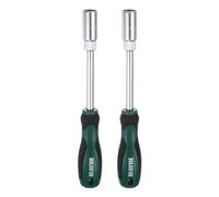 sourcing map 2pcs Metric Nut Driver 13mm CR-V Non-Magnetic Tip Hollow Shafts Hex Socket Screwdriver with Non-Slip Handle for Automobile Repair