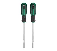 sourcing map 2pcs Metric Nut Driver 5.5mm Dia 150mm Round Shank CR-V 6 Point Hex Hexagon Socket Wrench Screwdriver with Non-Slip Handle for Tightening and Loosening Fasteners