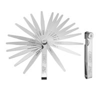 sourcing map 2pcs Metric Thickness Feeler Gauge 0.05-1mm 20 Blades 100mm Tapered Feeler Gauge Set 3CR13 Stainless Steel Gap Measuring Tool for Repair Valve Guitar Spark Plug