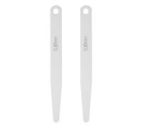 sourcing map 2pcs Metric Thickness Feeler Gauge 0.3mm Single Blade Oval Feeler Gauge 3CR-13 Stainless Steel Gap Measuring Tool for Repair Valve Guitar Spark Plug
