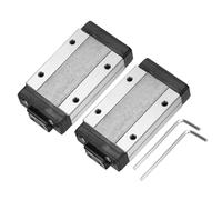 sourcing map 2Pcs MGN15H Linear Bearing Sliding Carriage Block with Mini Guide and Wrench for 15mm Linear Motion Slide Rail Guide, 3D Printer, CNC Machine