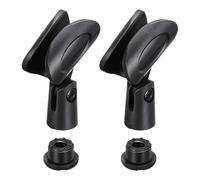 sourcing map 2Pcs Microphone Clips Adjustable Mic Holders Flexible Wireless Mic Stand Adapter for Handheld Mics with 5/8" Male to 3/8" Female Screw Adapter