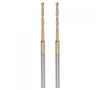 sourcing map 2Pcs Mini Twist Drill Bit, 1.6mm Micro Engraving Drill Bits, High-Speed Steel 2.35mm Shank Titanium Coated for DIY Resin, Amber and Wood