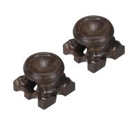 sourcing map 2Pcs Mini Wooden Crystal Ball Stand, 20mm Wood Display Stand Base Round Rosewood Sphere Holder for Secure Display Crystal Ball Sphere Eggs Stone, Black
