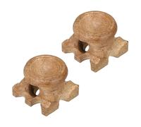 sourcing map 2Pcs Mini Wooden Crystal Ball Stand, 20mm Wood Display Stand Base Round Rosewood Sphere Holder for Secure Display Crystal Ball Sphere Eggs Stone, Red Brown