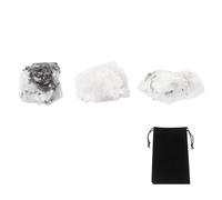 sourcing map 2Pcs Moonstone Rough Crystals, Crystal Rocks Stone Real Raw Gemstones with Velvet Bag for Vase Filler Landscape Bottom Decoration Home Collection Decor DIY Project