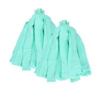 sourcing map 2Pcs Mop Head Replacement, Mop Handle Microfiber Cloth Refill Refill Reusable Floor Cleaning Loop End Screw on Handle Rod for 0.8" Diameter Stick for Floor Cleaning, Lake Green