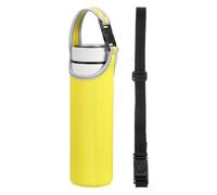 sourcing map 2pcs Neoprene Water Bottle Sleeve, 15.5-20oz Insulated Water Glass Bottle Carrier Bag Collapsible Drink Bottle Sleeve Cover Holder with 2 Straps, Yellow