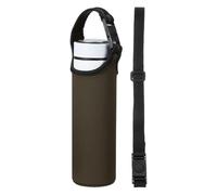 sourcing map 2pcs Neoprene Water Bottle Sleeve, 15.5-20oz Insulated Water Glass Bottle Carrier Bag Collapsible Drink Bottle Sleeve Cover Holder with 2 Straps, Brown