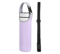 sourcing map 2pcs Neoprene Water Bottle Sleeve, 15.5-20oz Insulated Water Glass Bottle Carrier Bag Collapsible Drink Bottle Sleeve Cover Holder with 2 Straps, Purple