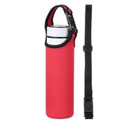 sourcing map 2pcs Neoprene Water Bottle Sleeve, 15.5-20oz Insulated Water Glass Bottle Carrier Bag Collapsible Drink Bottle Sleeve Cover Holder with 2 Straps, Red