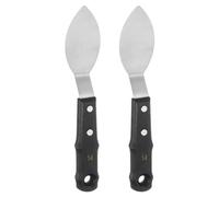 sourcing map 2pcs No.14 Painting Palette Knives Stainless Steel Pointy Spatula Pallet Knife with Wood Handle for Oil Acrylic Paint Canvas Color Mixing Spreading