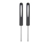 sourcing map 2pcs Non-Magnetic Pocket Screwdriver 4mm Phillips 3mm Slotted Mini Portable Screw Driver with Clip for Mechanical, Electrician, Technician, Black