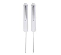 sourcing map 2pcs Non-Magnetic Pocket Screwdriver 4mm Phillips 4mm Slotted Mini Portable Screw Driver with Clip for Mechanical, Electrician, Technician, White