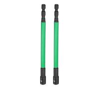 sourcing map 2pcs Nut Driver Drill Bit 1/4 Inch SAE Socket 1/4" Hex Shank 6" (150mm) Extra Long Magnetic 6-Point Sockets Quick Change CR-V Steel Bolt Setters for Power Drill Drivers