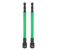 sourcing map 2pcs Nut Driver Drill Bit 11/32 Inch SAE Socket 1/4" Hex Shank 6" (150mm) Extra Long Magnetic 6-Point Sockets Quick Change CR-V Steel Bolt Setters for Power Drill Drivers