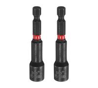 sourcing map 2pcs Nut Driver Drill Bit 5/16 Inch SAE Socket 1/4" Hex Shank 2.56" (65mm) Long Magnetic 6-Point Sockets Quick Change CR-V Steel Bolt Setters for Power Drill Drivers