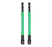 sourcing map 2pcs Nut Driver Drill Bit 5/16 Inch SAE Socket 1/4" Hex Shank 6" (150mm) Extra Long Magnetic 6-Point Sockets Quick Change CR-V Steel Bolt Setters for Power Drill Drivers